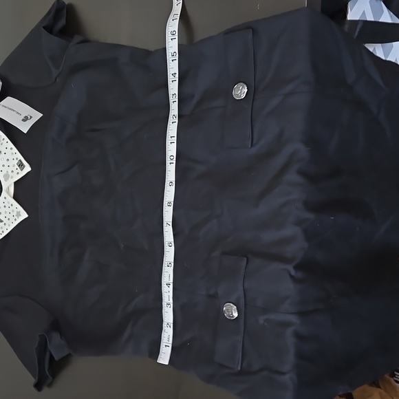 Karl Lagerfeld Studded Collared Mini Dress Black White Silver Mirrored Accents 8 - Picture 15 of 17